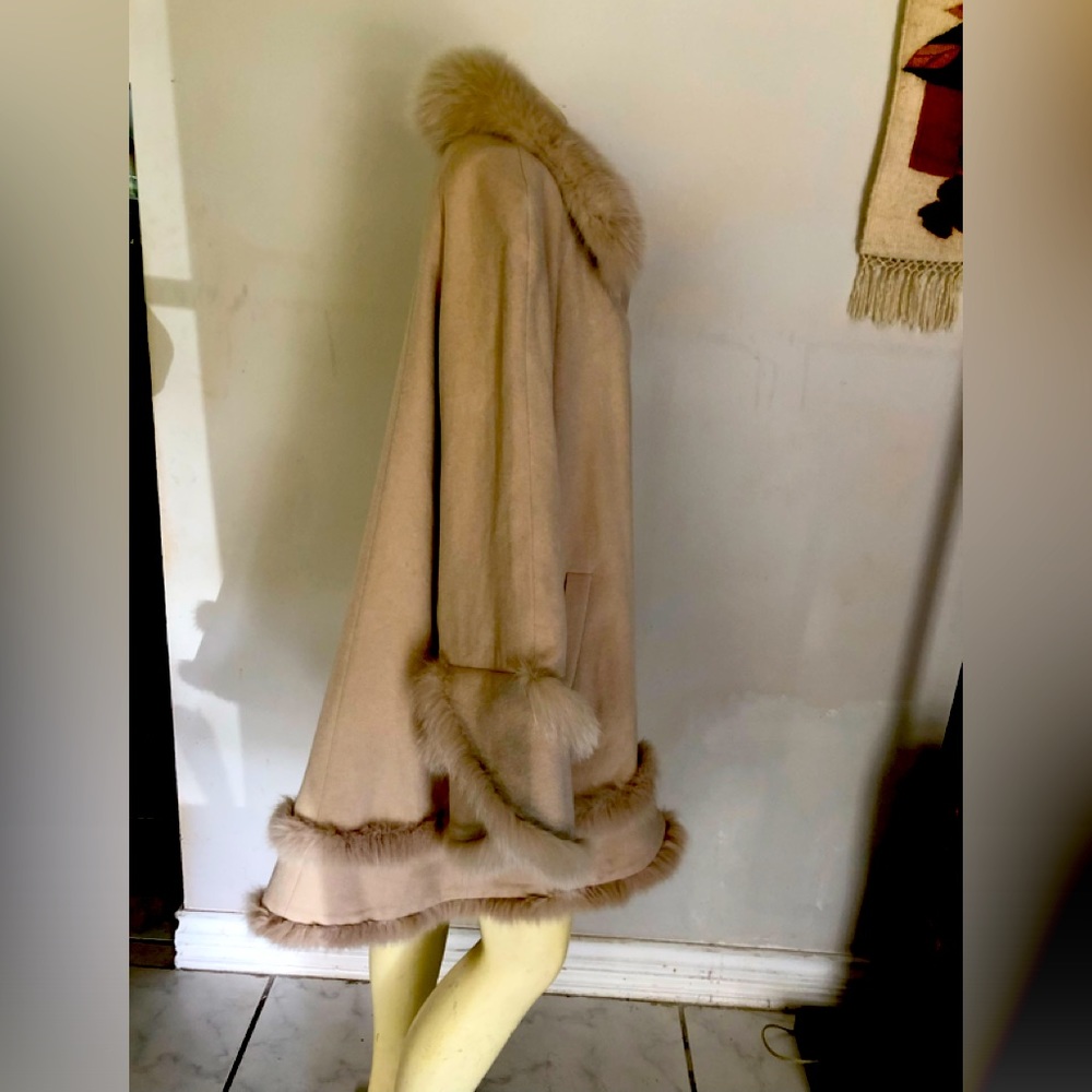 Belle Fare Cashmere Fur Coat Size XL - Picture 7 of 16